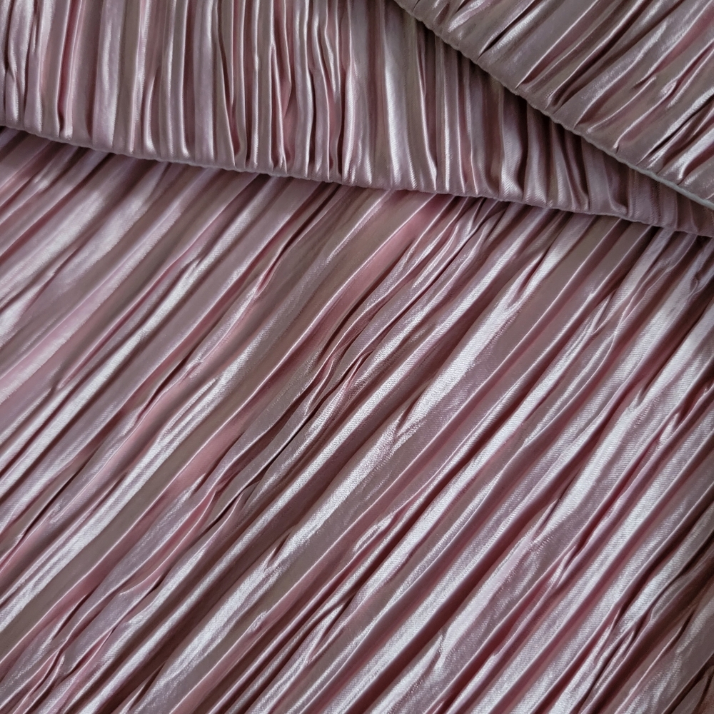 NWT Marina‎ Moscone One-Shoulder Spliced Top in Blush Size 6 Pleated Satin Top - Picture 7 of 11
